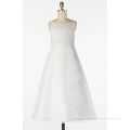 Custom Long Length A Line White Organza Toddler Girl Party Dresses
